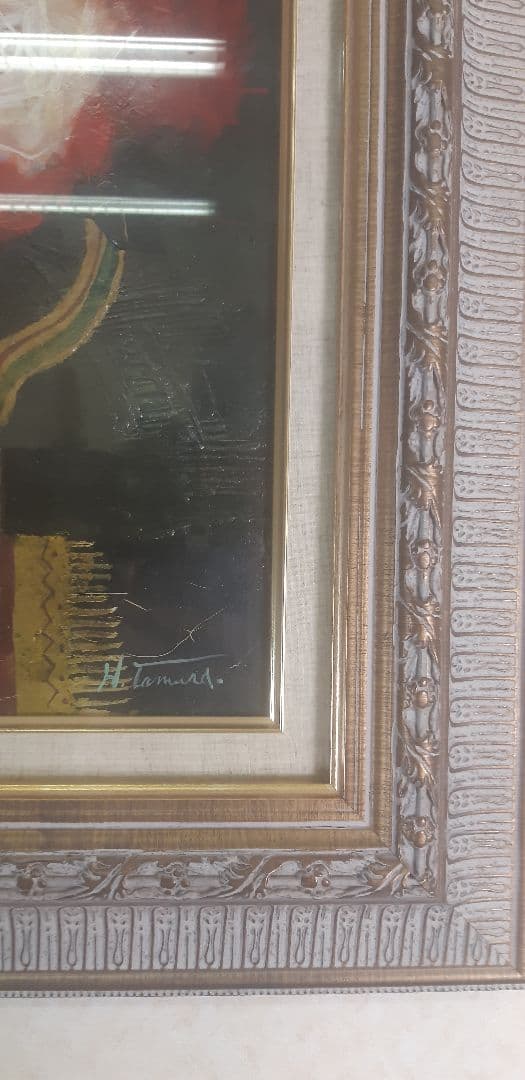 田村一  薔薇 油彩 額装 f6 佳作