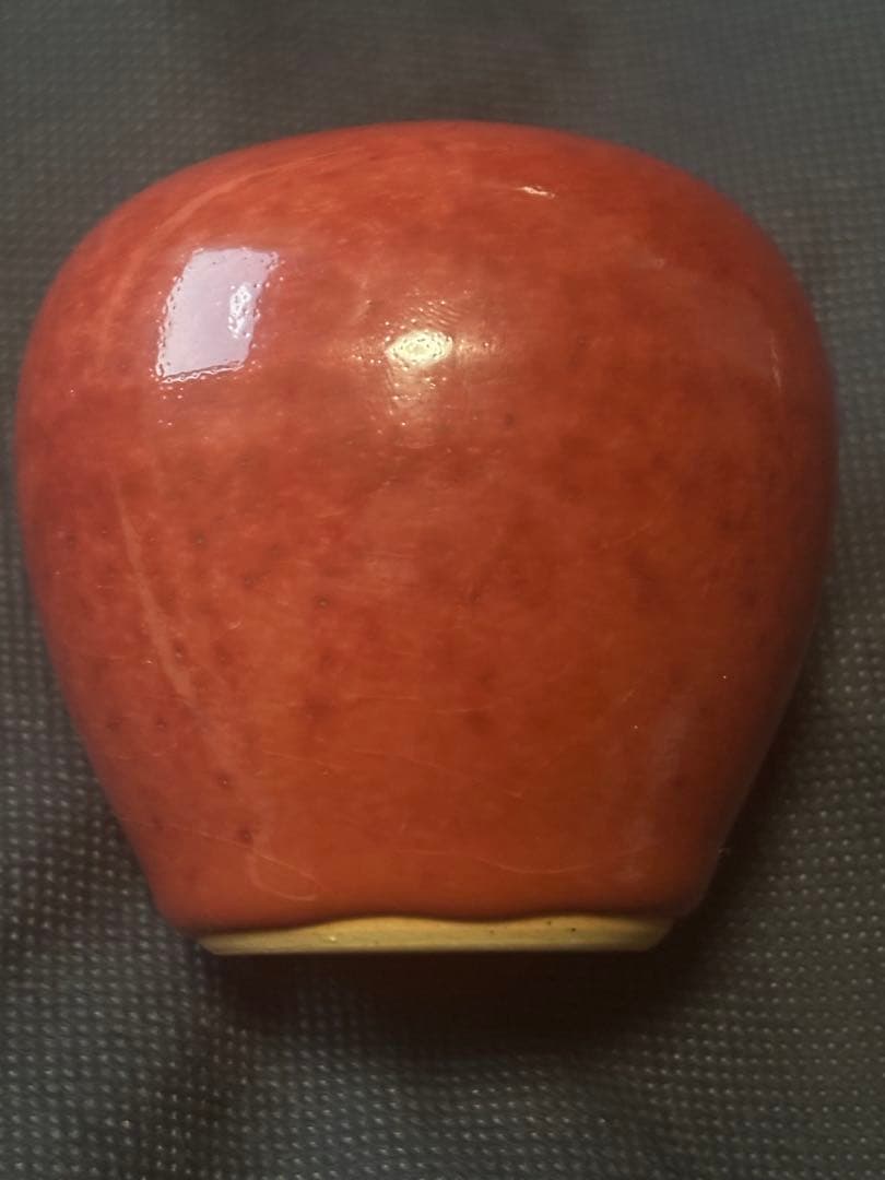 中国古美術品　清の時代　郎窯紅　水盂 水滴8cm