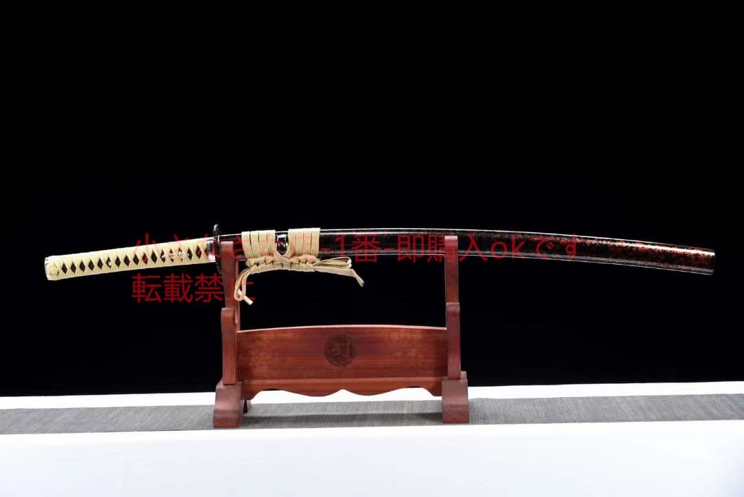 模様鋼小烏丸『滴金鞘小烏丸』古兵器 武具　刀装具　日本刀　模造刀 居合刀