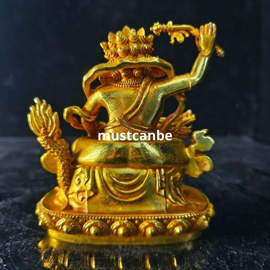 密教仏像 白財神像 車載神像 銅製 置物