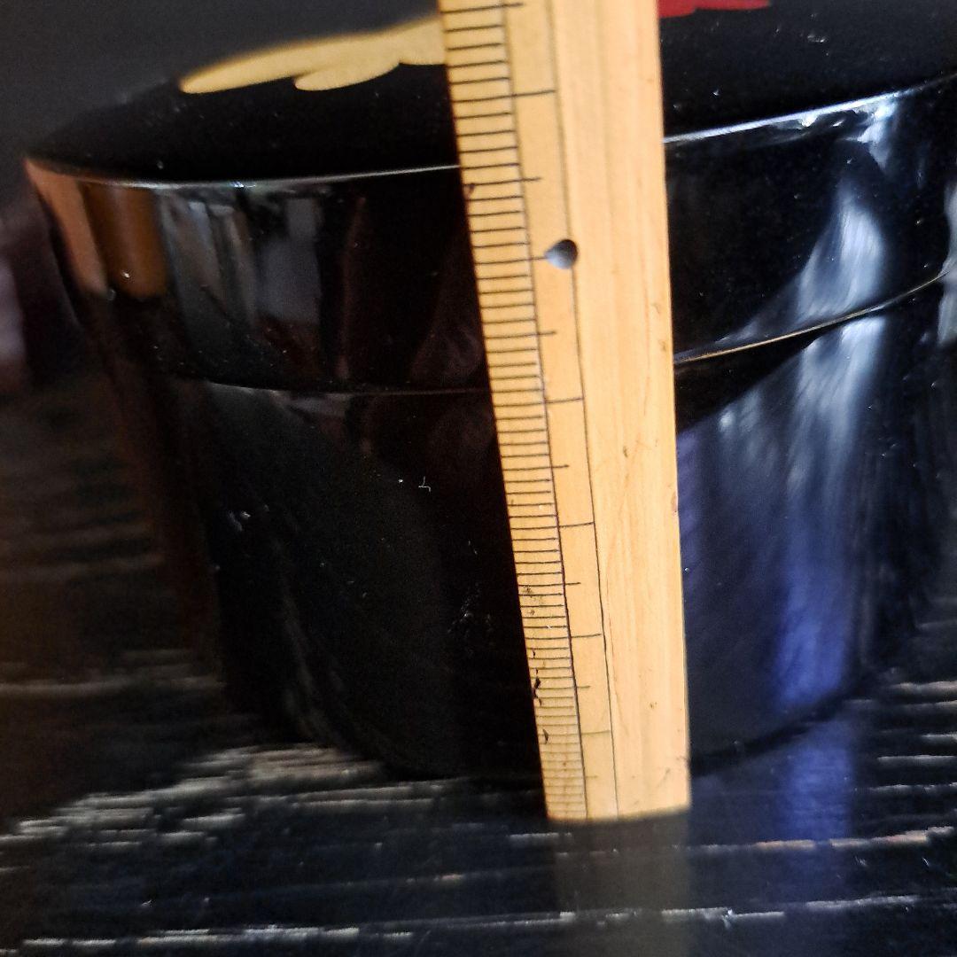 茶道具　極上　六代象彦造　食籠　[干菓子皿]　金彩赤、沈金蒔絵　蝶々図共箱入り