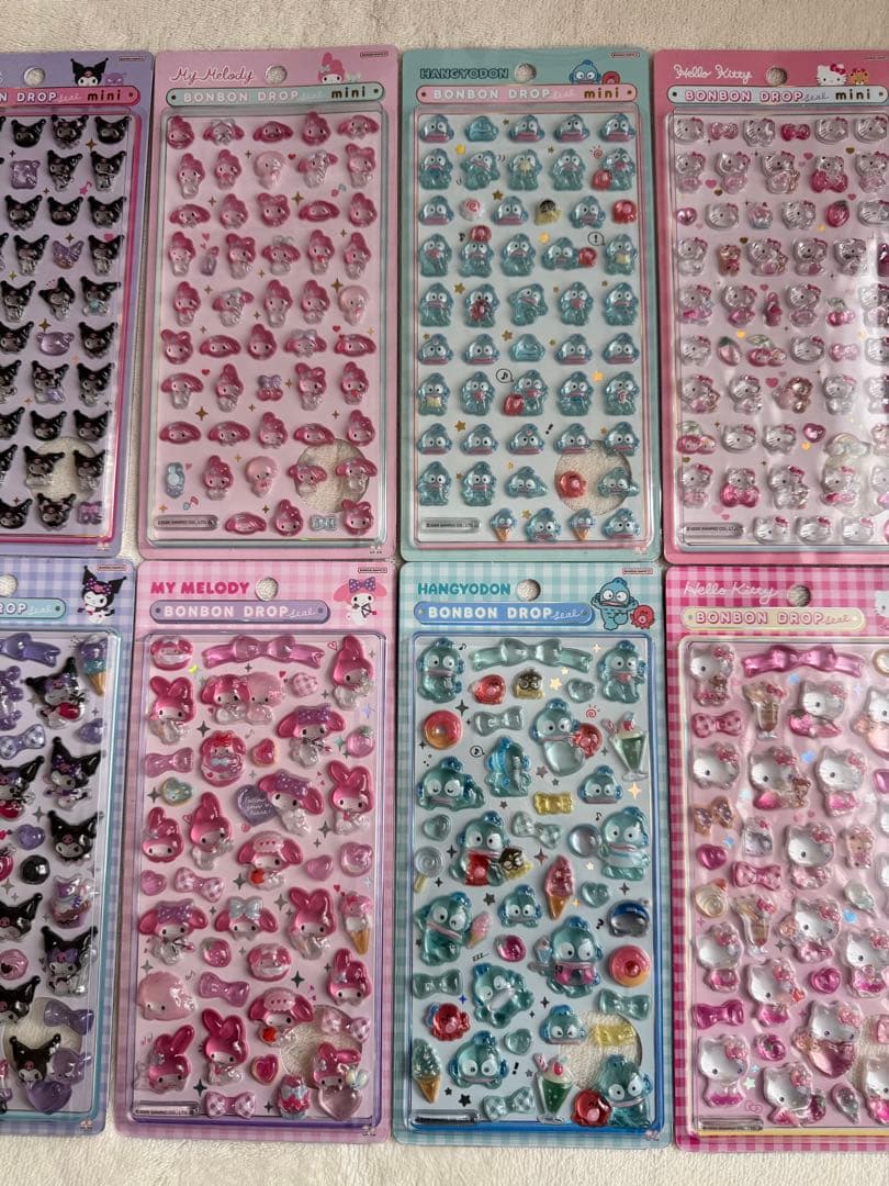 【正規品】サンリオ　ボンボンドロップシール　mini、第二弾　7種　14枚セット