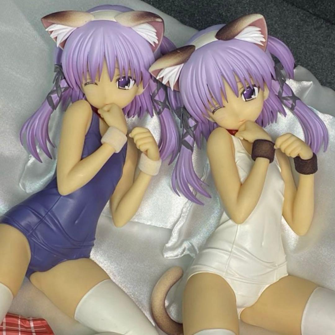 2種セット 菜々子 ネコ耳スクール水着 ver. 白ネコ 黒ネコ トゥハート2