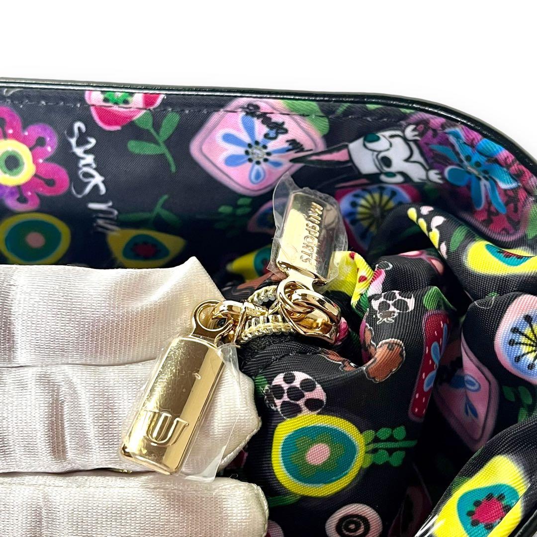 新品未使用　mu スポーツ 花柄刺繍　レザー　ボストンバッグ ゴルフバック