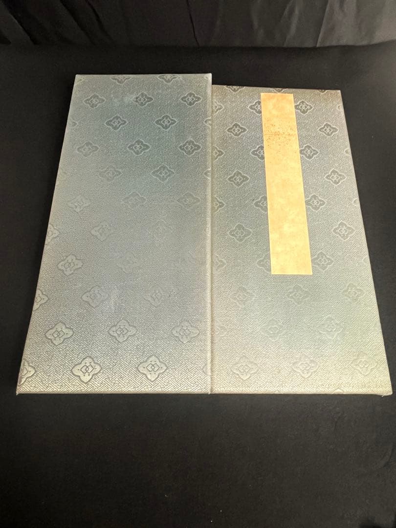 和紙 金箔 短冊 短冊帖 古筆手鑑 古裂装幀美術品　山水画 人物画 水墨画 古布