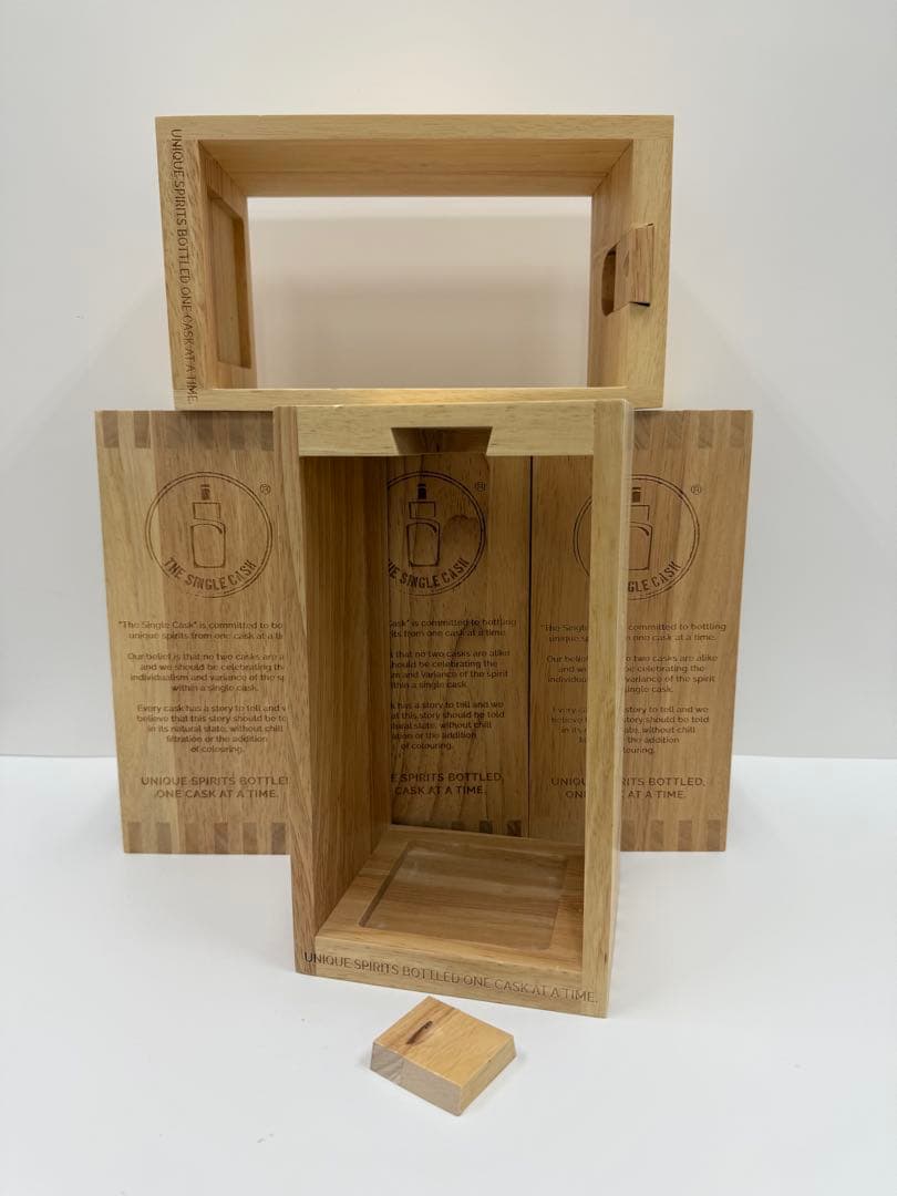 ザ シングルカスク ウイスキー用　空箱　木箱　木ケーキ　5個セット