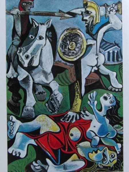 ピカソ、サビナの女たちの掠奪248、希少画集画、新品額装付