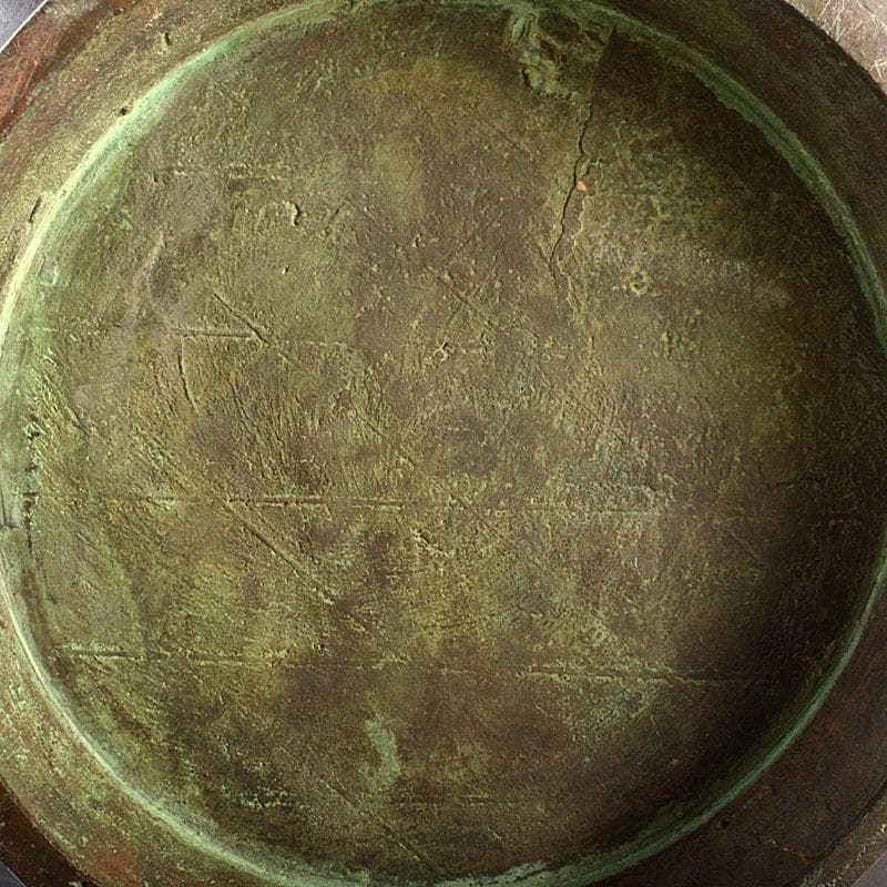 中国　唐銅　神獣遊環双耳瓶　M　R7369F