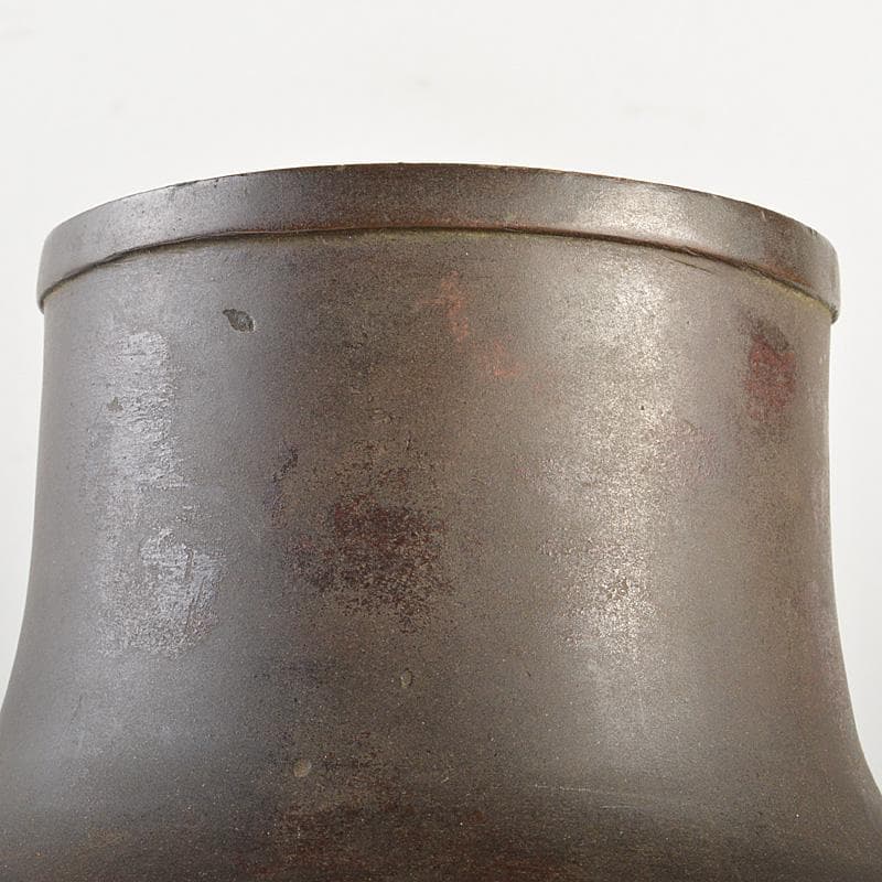 中国　唐銅　神獣遊環双耳瓶　M　R7369F