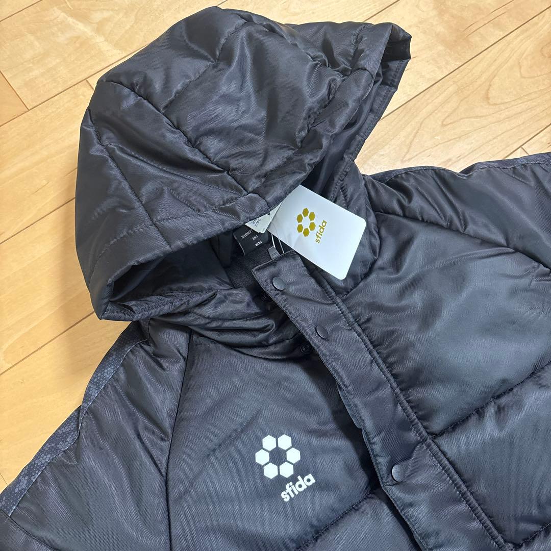 新品　スフィーダ　ベンチコート　150 ブラック　サッカー　フットサル