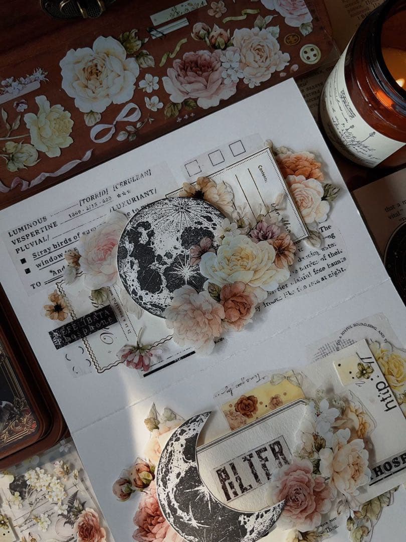 ⭐️SALE⭐️ 壹洱原创《半溪月》海外マスキングテープ　マステ 【2374】