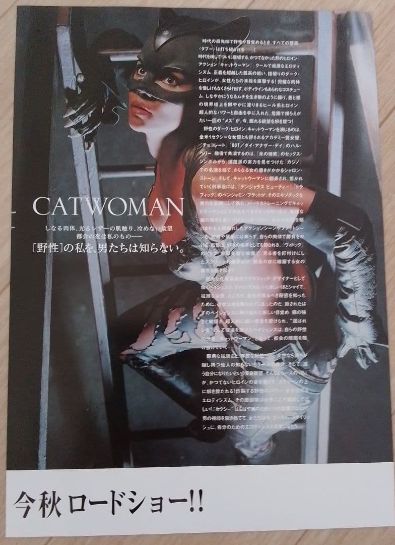 キャットウーマン　映画フライヤー　ハル・ベリー　希少品　レア　入手困難
