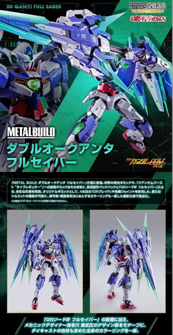 メタルビルド　LBUILD ダブルオークアンタ フルセイバー