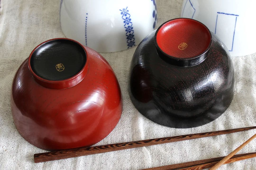 喜八工房 欅 ロングライフ汁椀 漆塗り