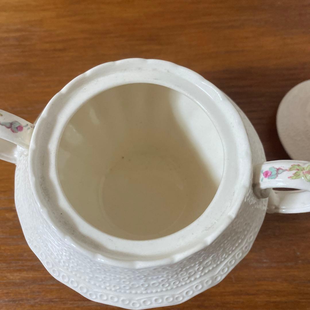 スポードジュエル　ビリングスレイローズ　蓋付きシュガーポット