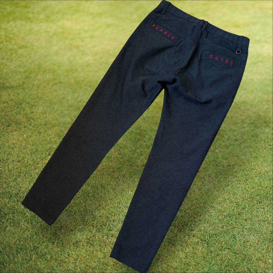 パーリーゲイツ　パンツ　L〜XL相当 グレー　コットン素材　チャコールグレー　5