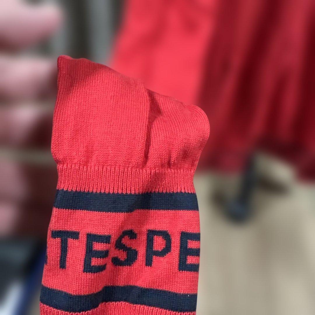 PEARLY GATES レッド ジッパーセーター