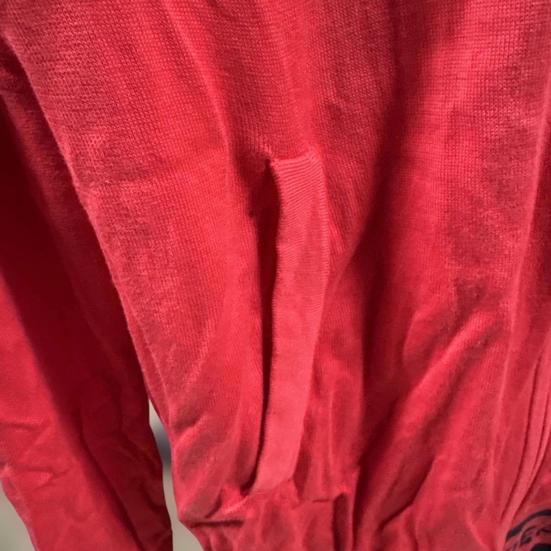 PEARLY GATES レッド ジッパーセーター