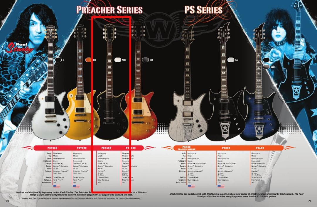 Washburn PS7200 Black Custom【No.1】