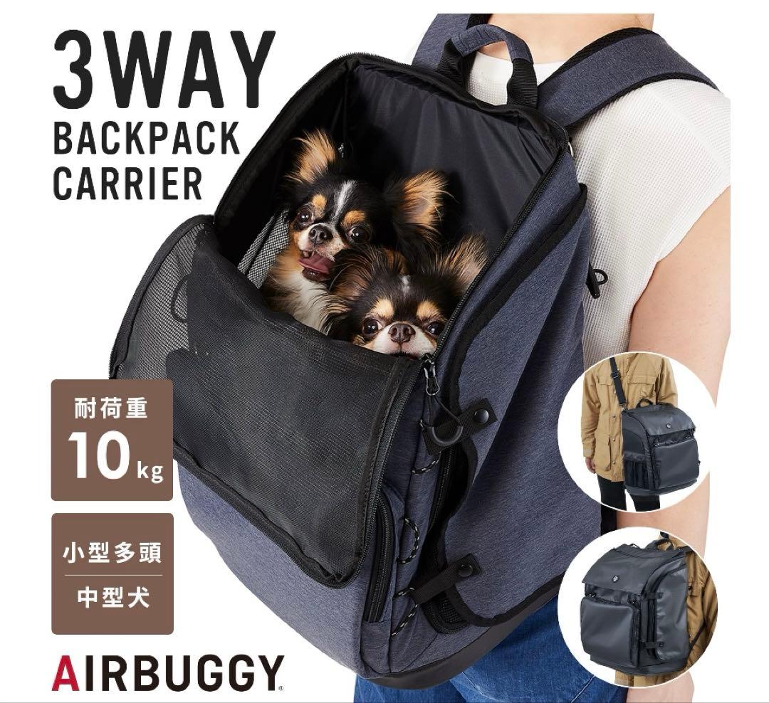 値下！AIRBUGGY 3WAY バックパックキャリア　クールベージュ説明書付き