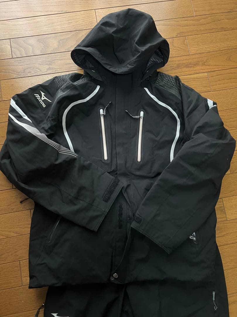 Mizuno ブラック スキーウェア フード付き