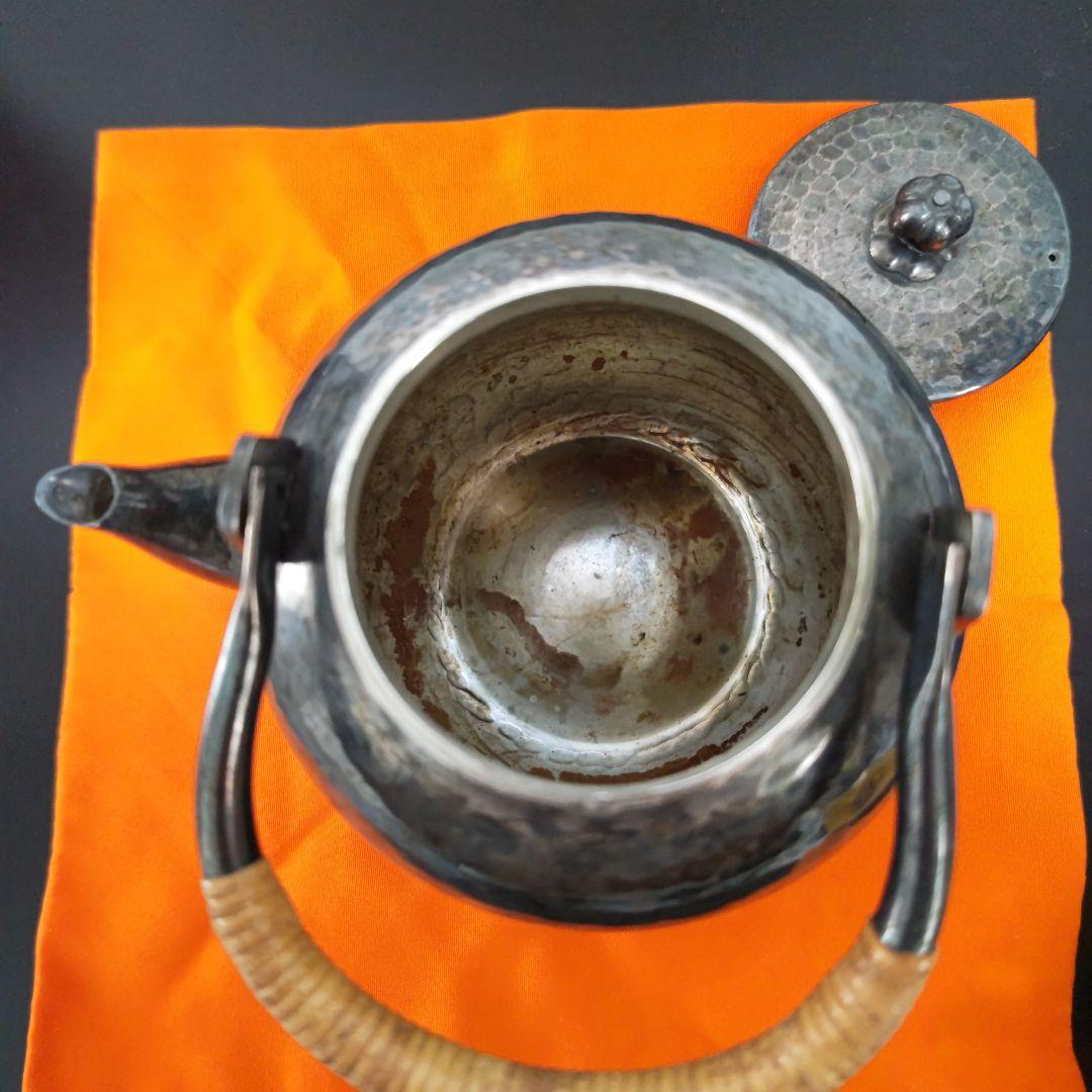 いぶし銀 鎚目 銀瓶