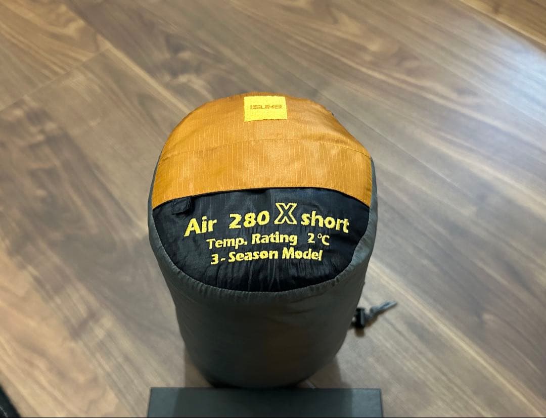 とたけけ　ISUKA Air 280 X Short 3シーズン シュラフ
