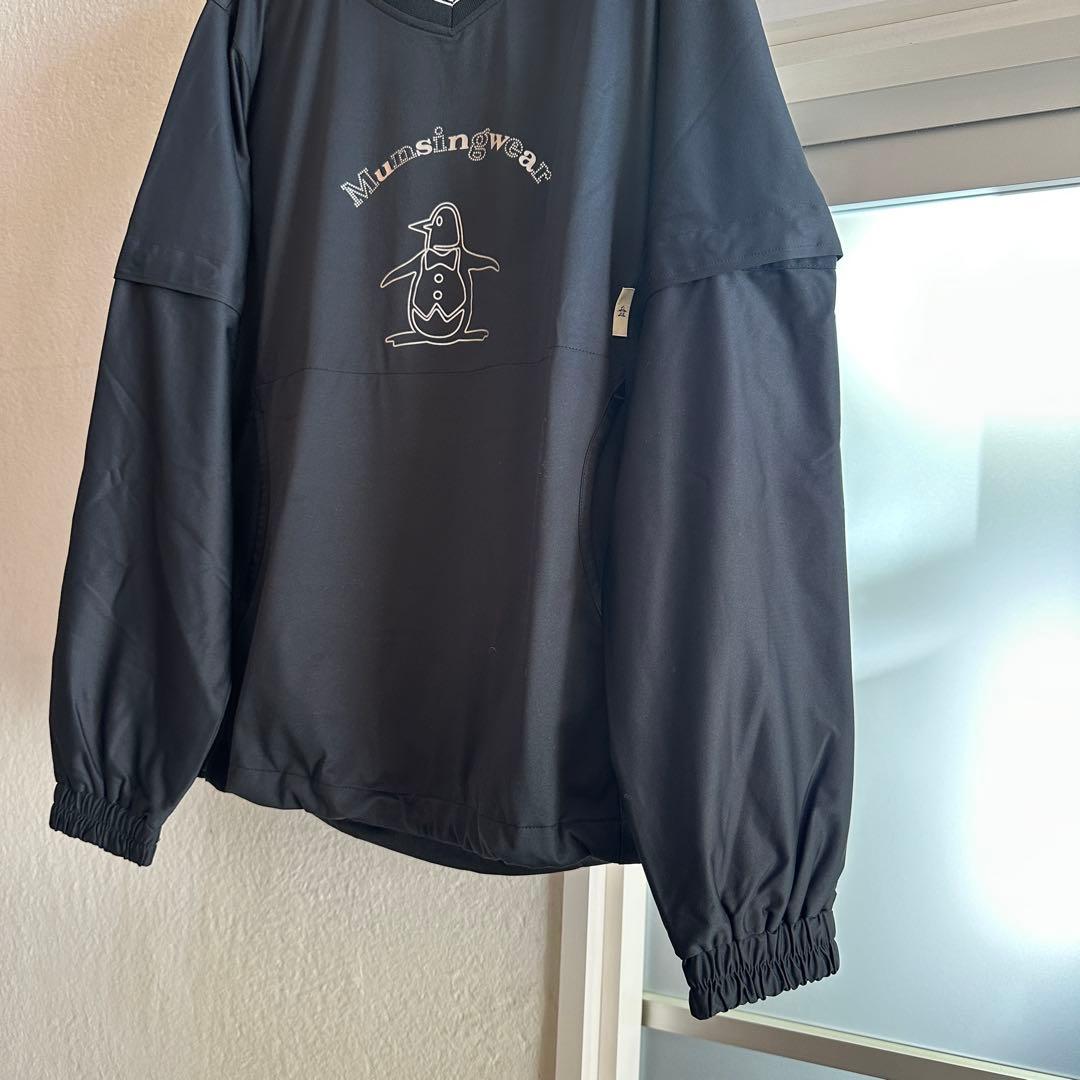 マンシングウェア Vネック ウインドブレーカー ゴルフウェア 黒