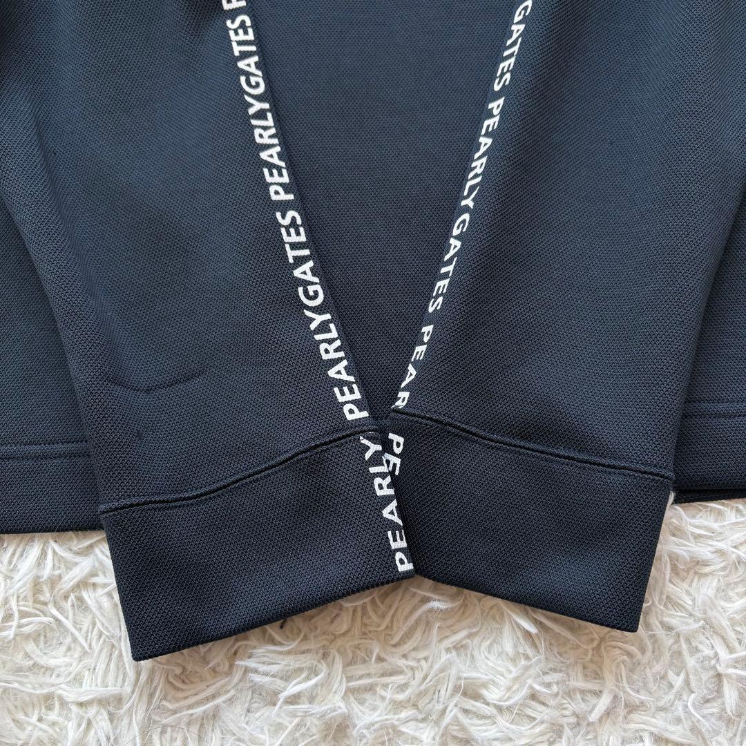 極美品✨パーリーゲイツ モックネックシャツ 長袖 春秋冬用 ロゴライン 刺繍 6