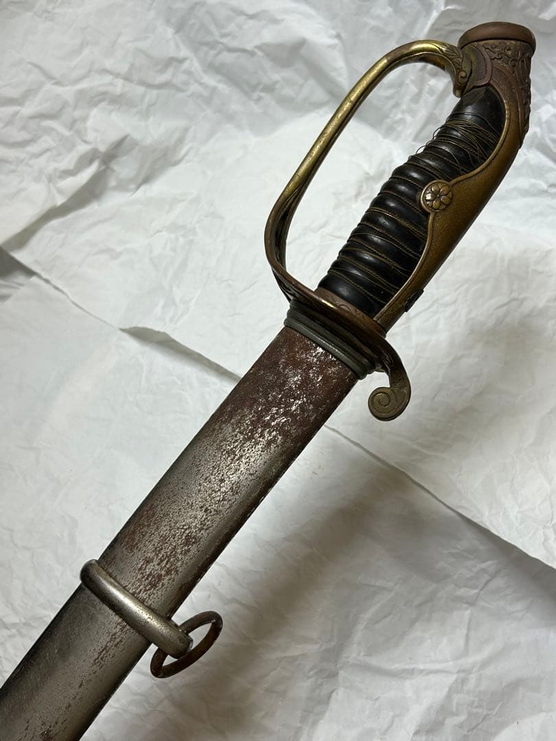 特大　指揮刀　サーベル　日本軍　模造刀　模擬刀　軍装品　短剣　全長112.5cm