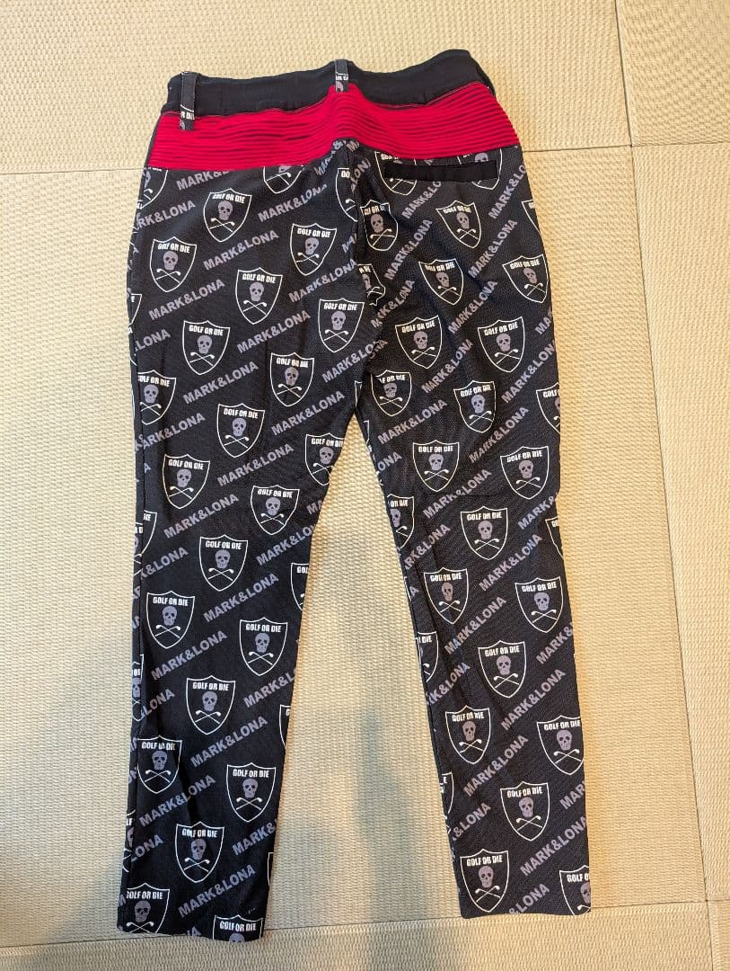 マークアンドロナ MARK&LONA ゴルフパンツ スカルデザイン