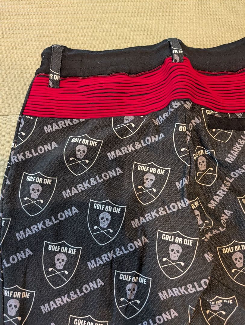 マークアンドロナ MARK&LONA ゴルフパンツ スカルデザイン