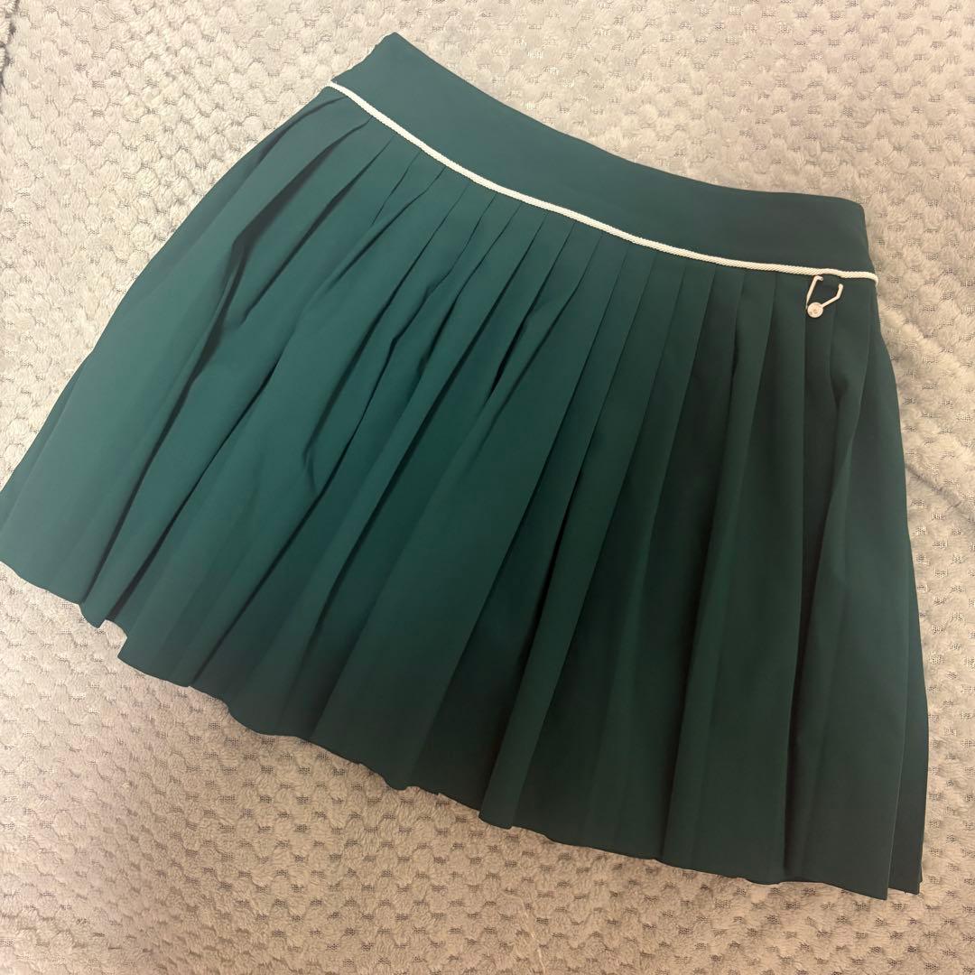 ゴルフウェア マルボンゴルフ アシンメトリー プリーツスカート 64 グリーン