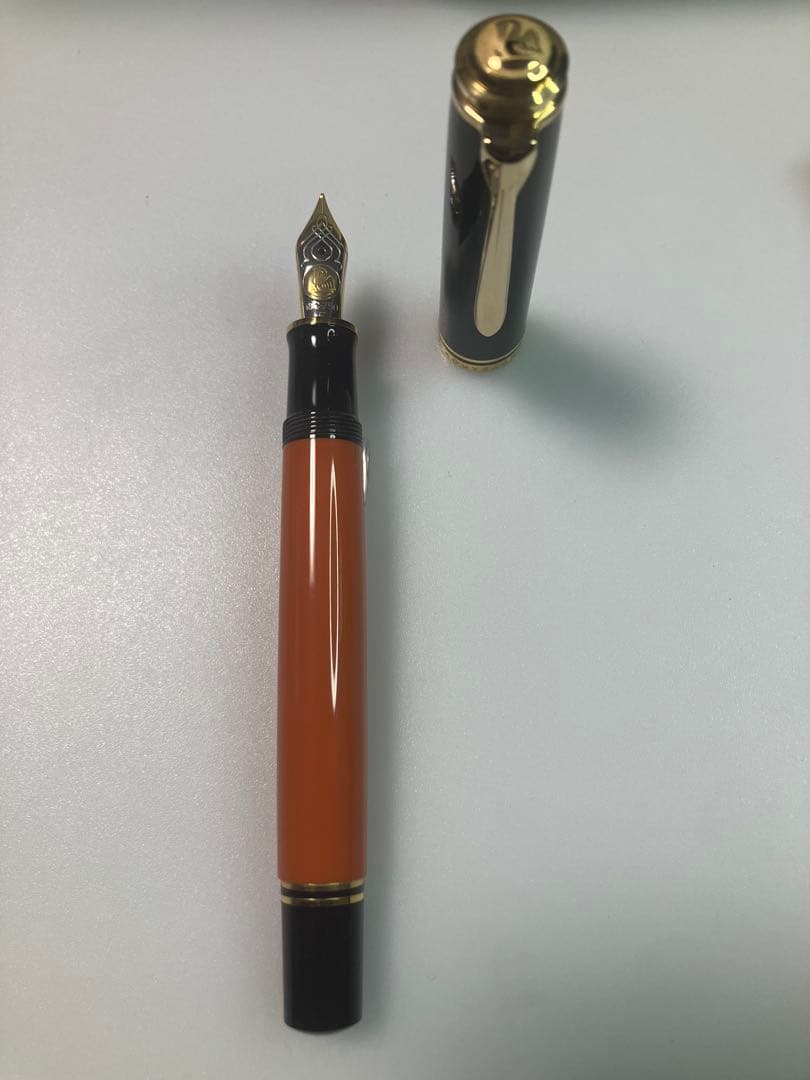 Pelikan　ペリカン　M800　バーントオレンジ　F-nib