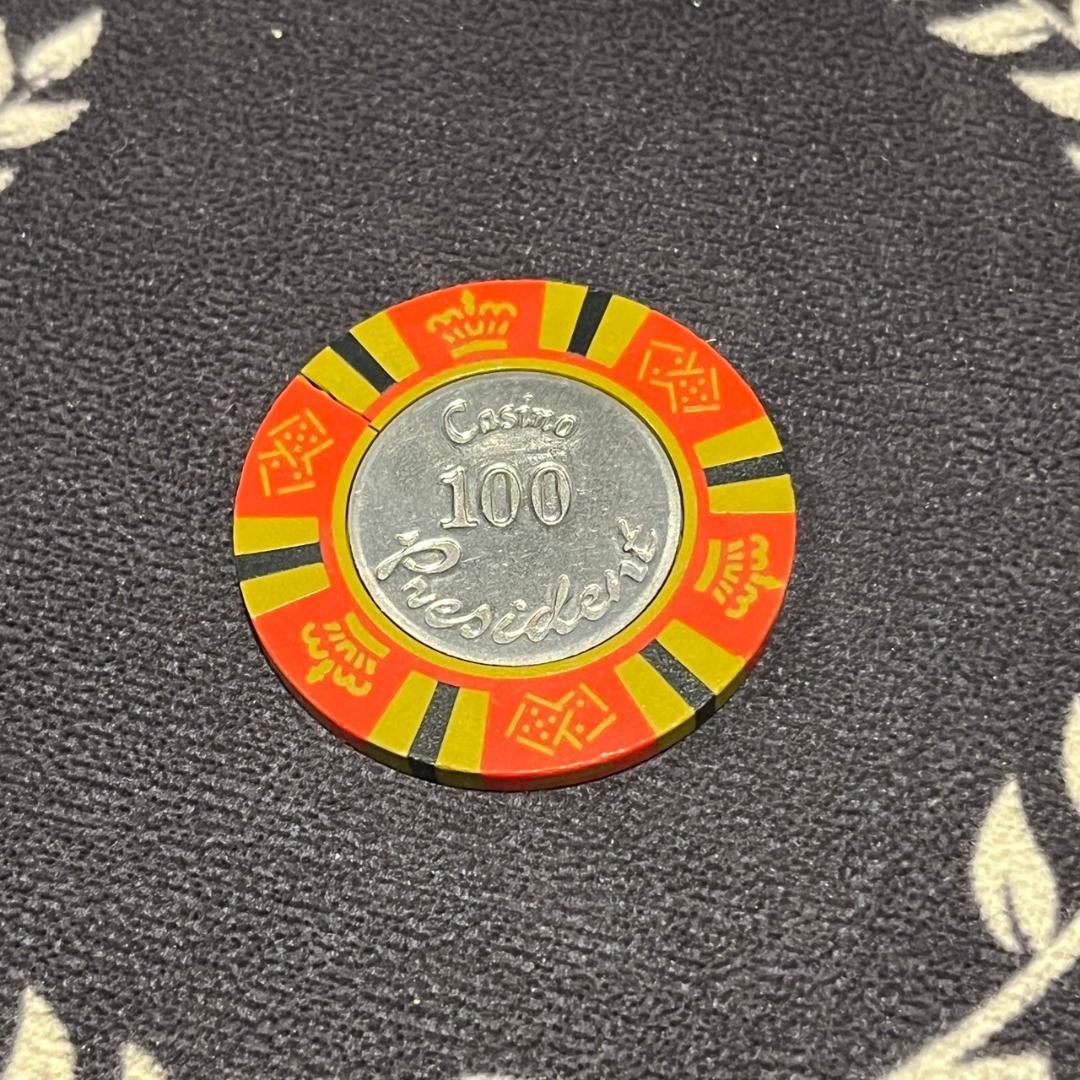 31 カジノチップ 100枚 100$ ポーカーチップ  H26年