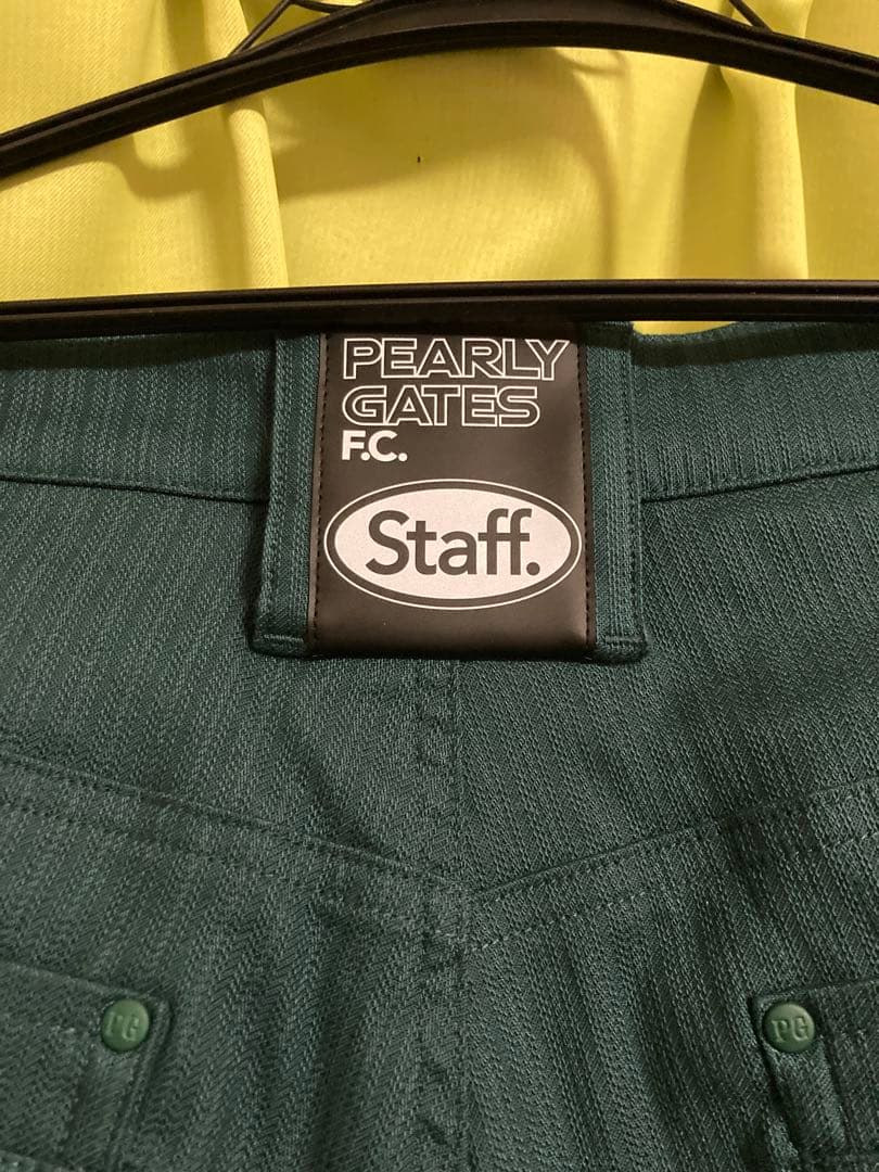 パーリーゲイツ ゴルフパンツ PGロゴ刺繍 メンズ グリーン　サイズ4