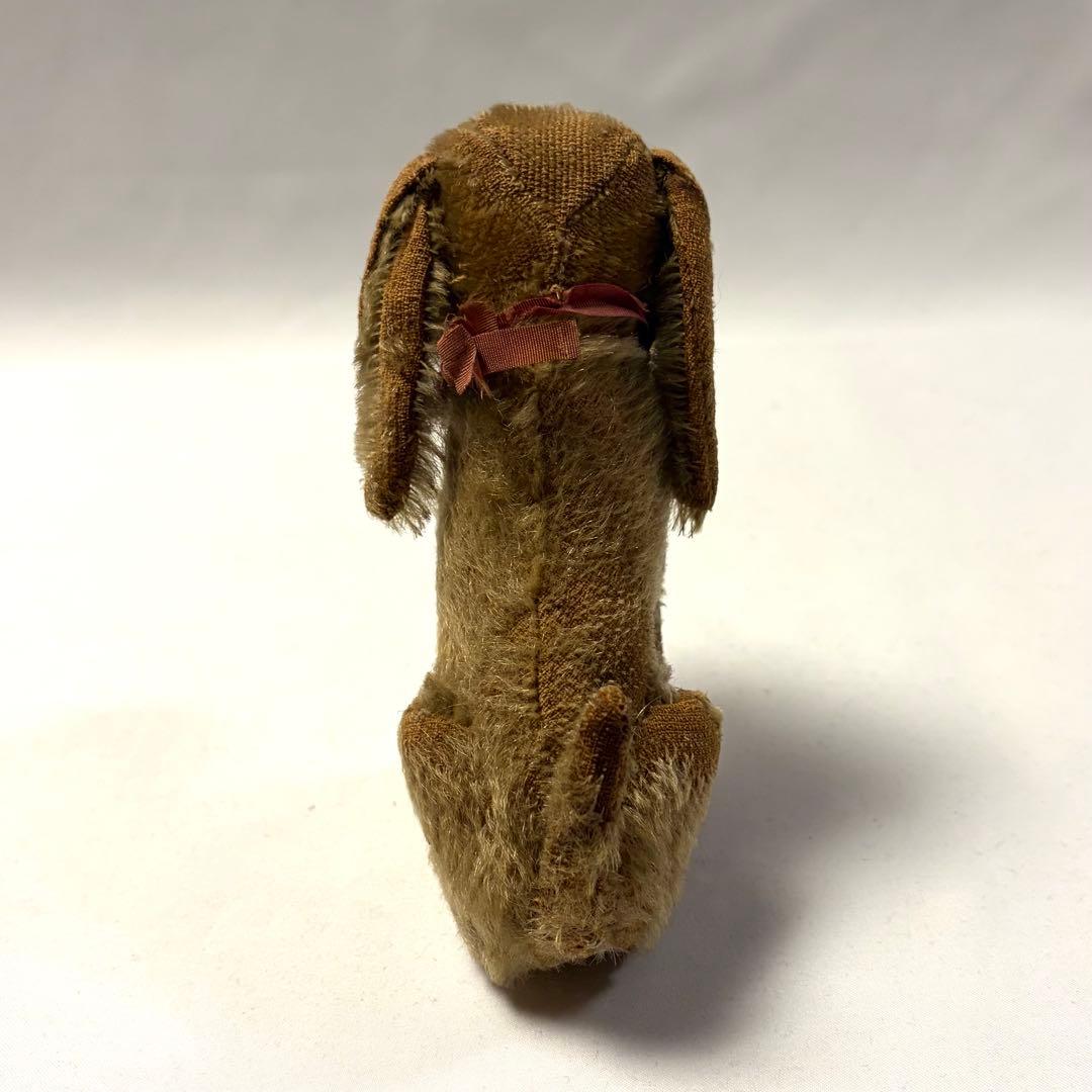 Steiffシュタイフ \"DOG\"（小）100年経ったアンティークのぬいぐるみ