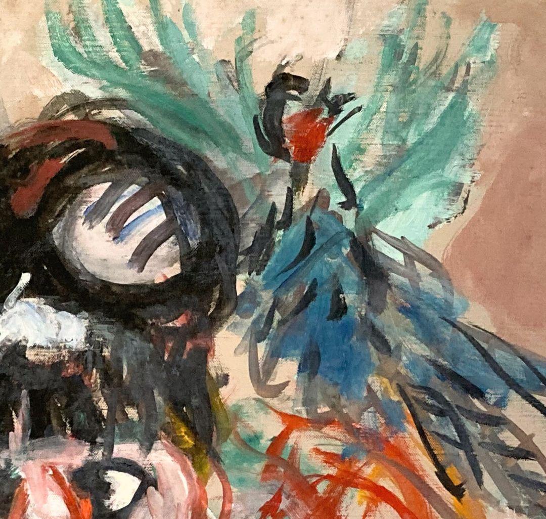 梅原龍三郎「桃太郎」（共シール）額装２０号●油彩画作品 共シール 大迫力です！●