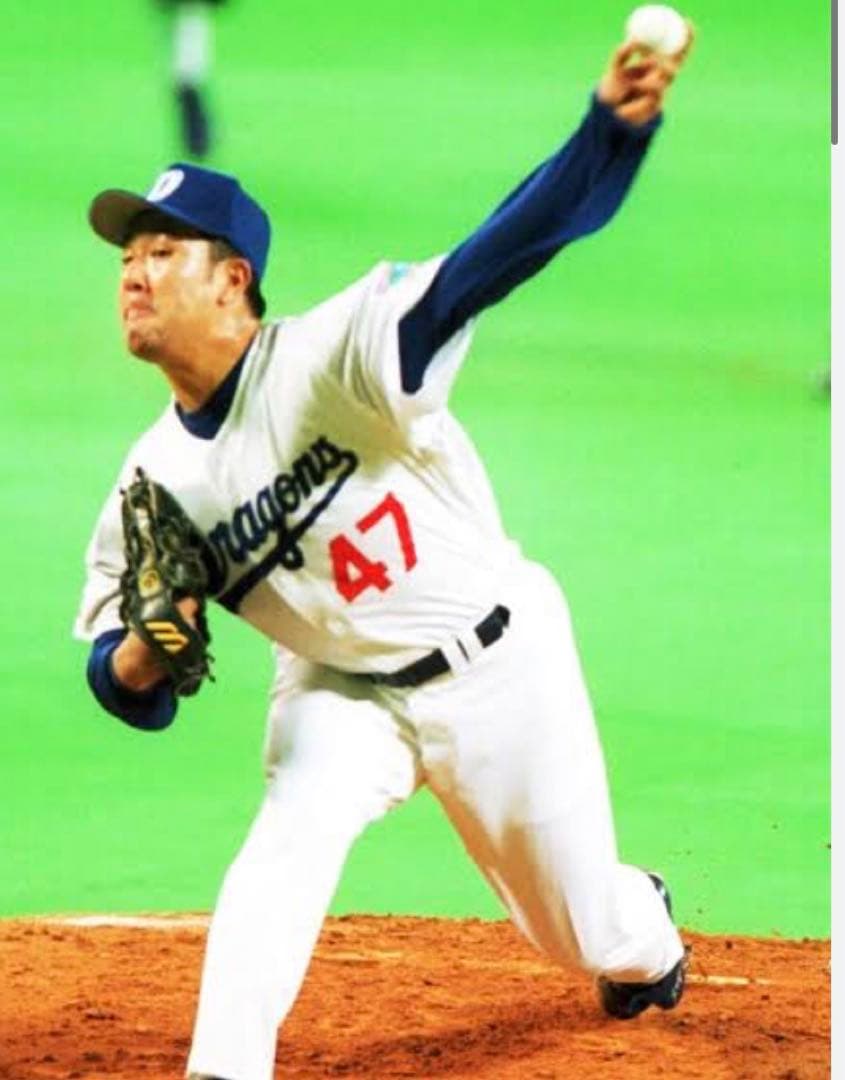 中日ドラゴンズ　#41 谷沢健一選手　#47 野口茂樹投手　直筆サイン　キャップ