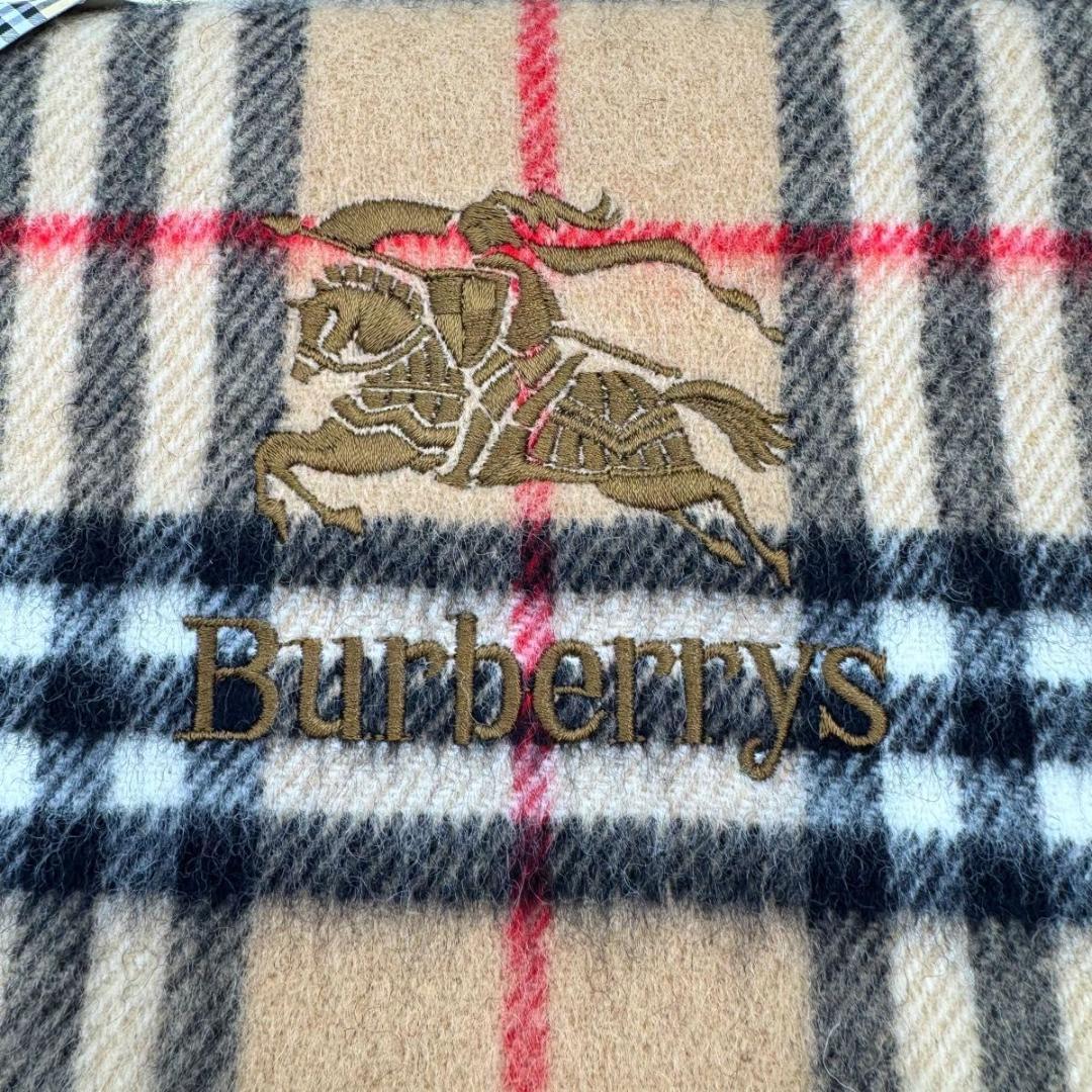 ✨未使用✨バーバリー ノバチェック　ウール　ひざ掛け　ブランケット　ベージュ