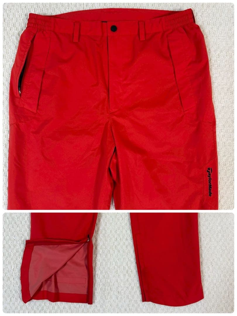 テーラーメイド 雨具 レインウェア セットアップ 赤 XL メンズ O