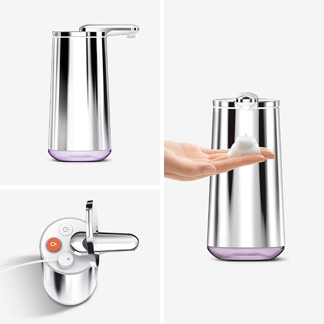 【泡タイプ】シンプルヒューマン タッチフリーフォームディスペンサー ツヤタイプ