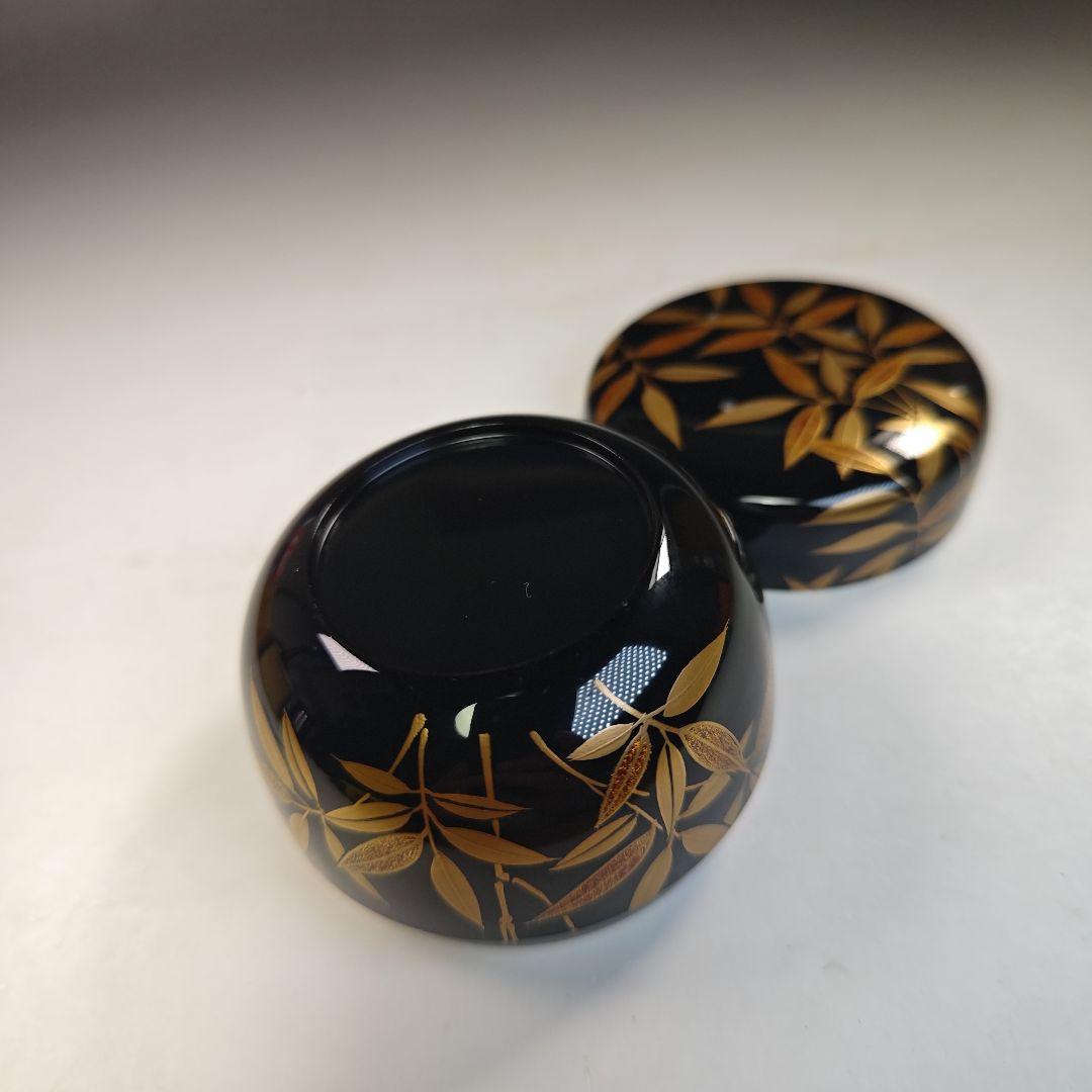 イ783 棗『道場宗廣作』『露笹　大平棗　共箱』茶器　茶道具