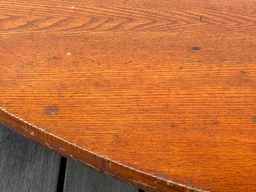 ちゃぶ台 昭和レトロ 木製 円形 ローテーブル 当時物（送料8600円込）