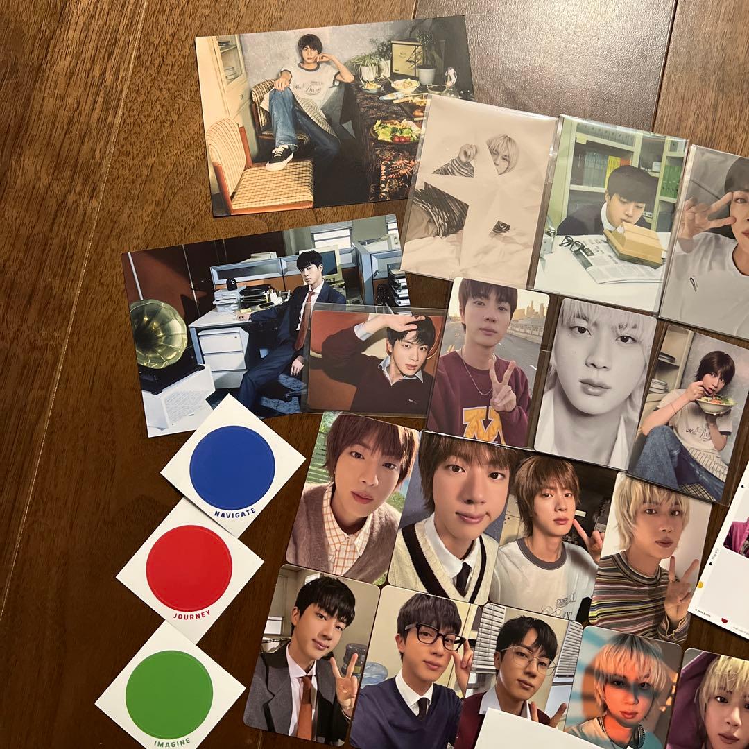 BTS JIN 購入特典カード ラキドロ キーリング Happy ポップアップ