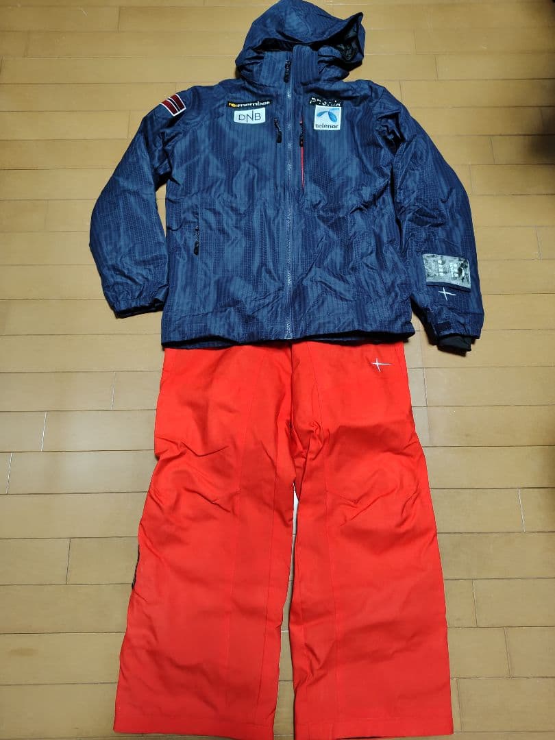 子ども用スキーウェア ネイビー/レッド