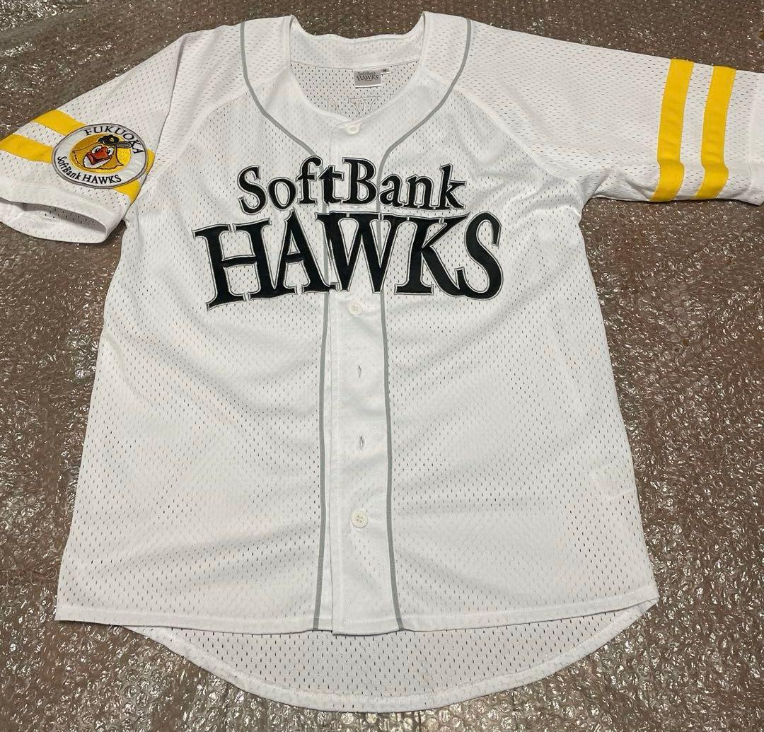 福岡ソフトバンクホークス　メッシュユニフォーム　直筆サイン入り　(ホーム/上林)