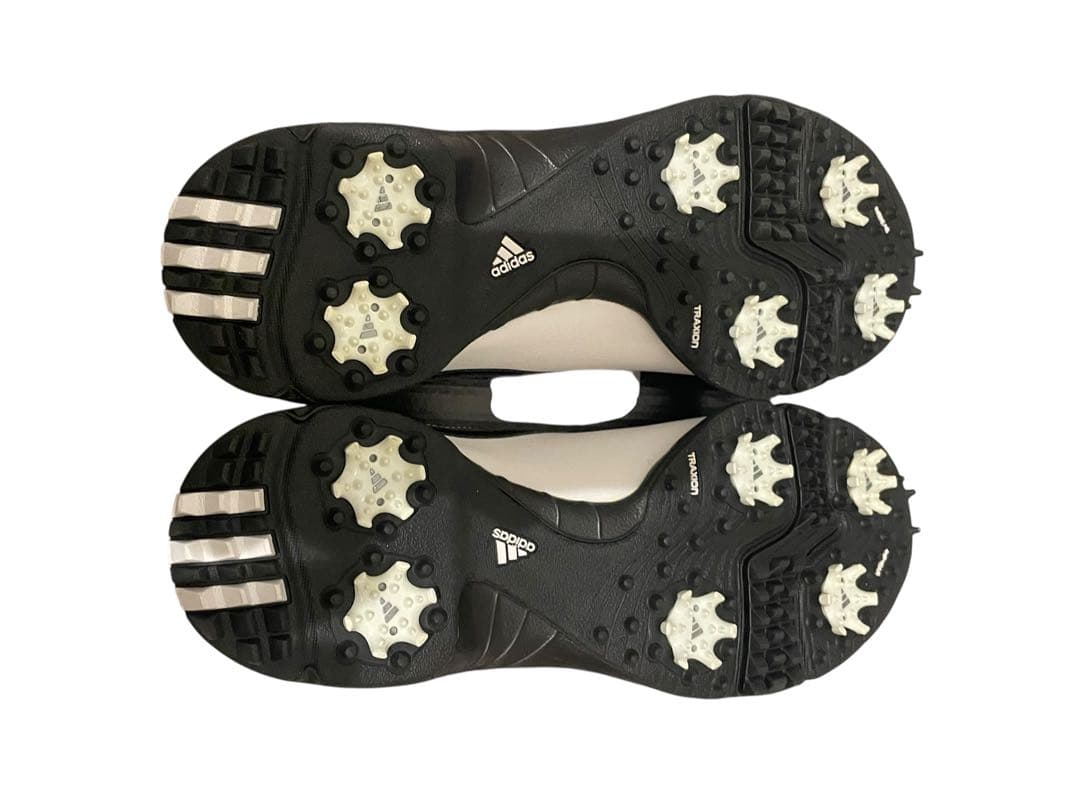 【美品】adidas ゴルフシューズ ホワイト/ブラウン 新品タグ付き