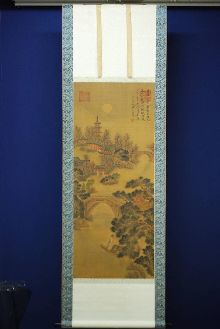 不詳/作者不詳/寒山寺楓橋夜泊/布袋屋掛軸HD-194