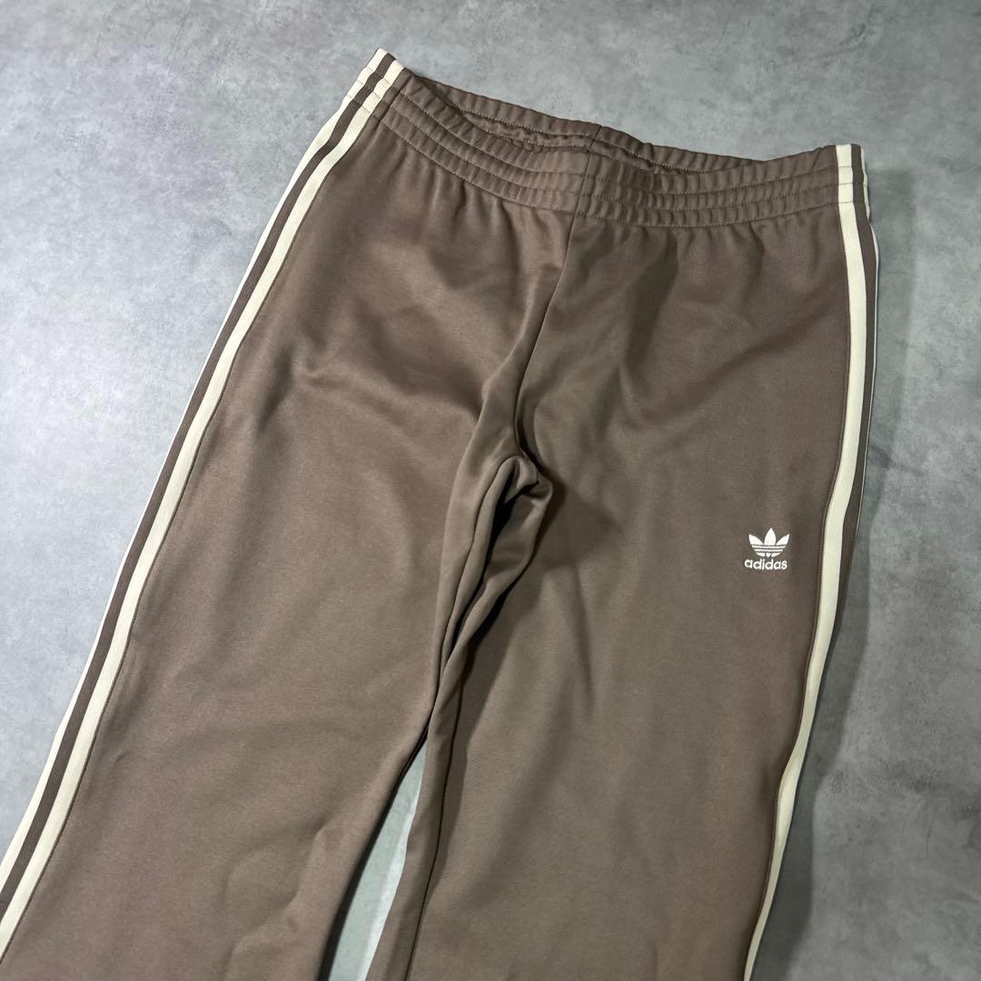 adidas トラックパンツ ジャージ 下 フレア ブラウン 2XL